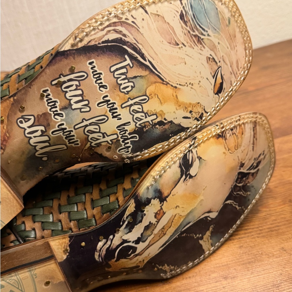 Tin Haul Ladies Horse Sole Sq Toe Boots - Picture 13 of 13